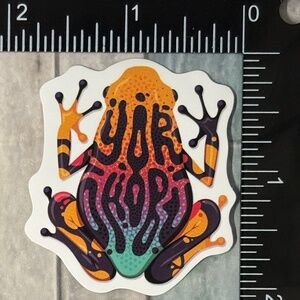 🌀10/$10🌀 Psychedelic Frog Reusable Waterproof Vinyl Sticker Decal